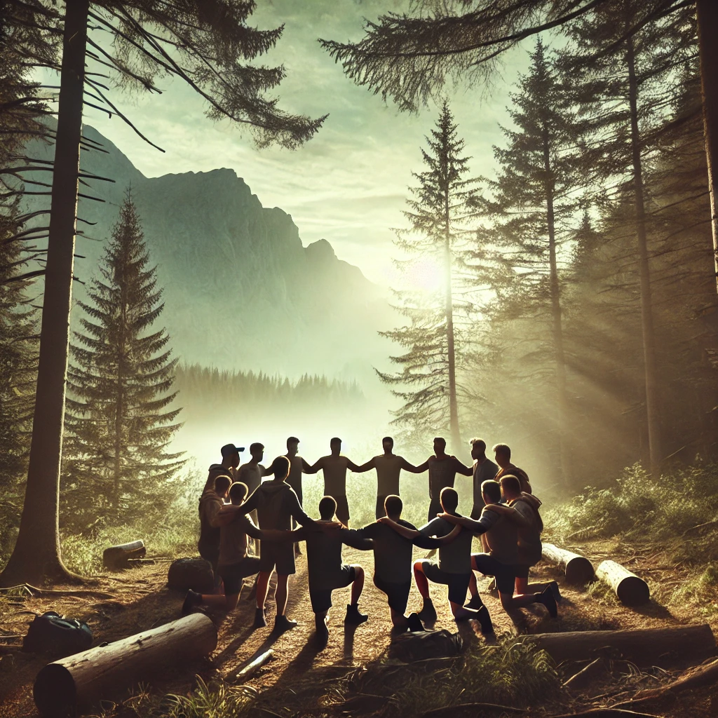 Men in wilderness